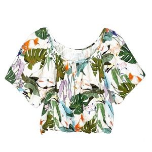 Corey Lynn Calter Tropical Bird Print Linen Top | Corey Lynn Calter